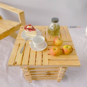 Foldable wooden table