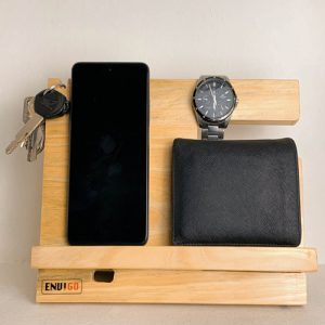wooden phone holder